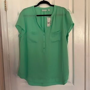NWT green/teal button down
